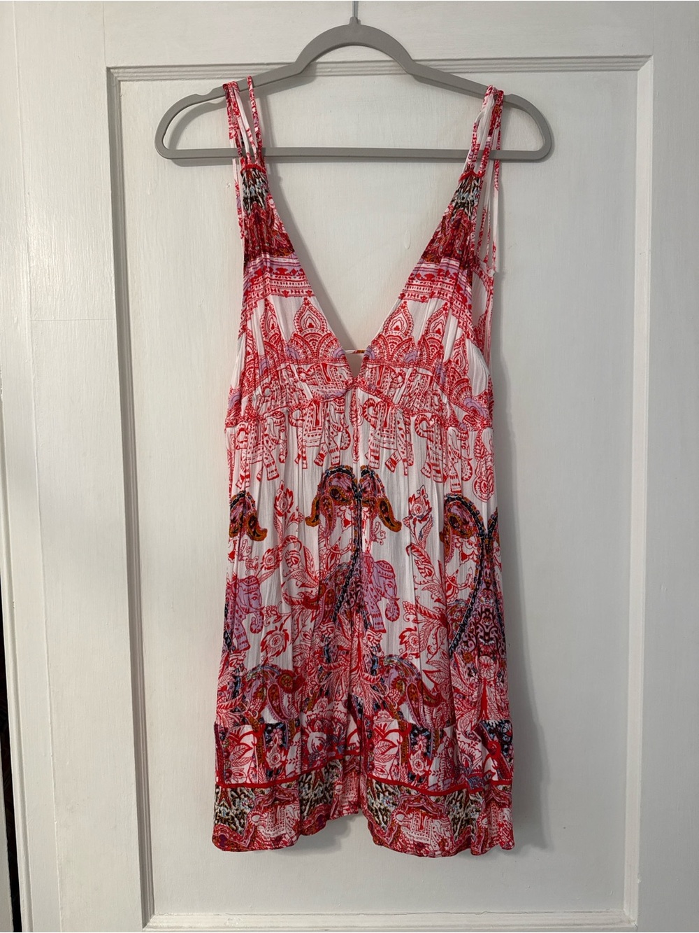 Free People Red Printed Dress